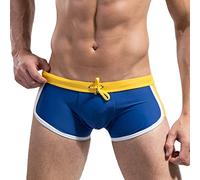 Jeylly Pantaloncini da nuoto da uomo, sexy, sportivi, da surf, costume da bagno estivo, da nuoto, boxer, Blu, Tag XL = UK L