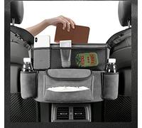 JEYODA Supporto per borsa da auto tra i sedili, in pelle scamosciata, grande capacità, per console e organizer per riporre documenti e telefoni (stile 1925 2 grigio)