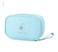 JEYORZY 1 Pezzi Mini Kit Prontos Soccorso, Botiquin Viaje, Borsa per Medicinali, Kit di Pronto Soccorsos, Borsa di Pronto Soccorso Vuota, Mini Primo Soccorsos Portatile, per Viaggio all'aperto, Blu