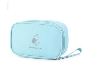 JEYORZY 1 Pezzi Mini Kit Prontos Soccorso, Botiquin Viaje, Borsa per Medicinali, Kit di Pronto Soccorsos, Borsa di Pronto Soccorso Vuota, Mini Primo Soccorsos Portatile, per Viaggio all'aperto, Blu