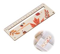 JEYORZY 1 Pezzi Righello per La Lettura dei Bambini, Righello in Legno da 18 Cm, Strumento di Assistenza per la Lettura in Legno, Righello di Lettura Personalizzato, Regali di Ingresso(Foglia d'acero)