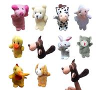 JEYORZY 10 Pezzi Marionette da Mano,Animali Pupazzetti Dita Set,Burattini a Dito,Giocattoli Educativi per Bambini,per Compleanno Party e Regali per Bambini e Bambine