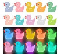 JEYORZY 100 Pezzi Mini Anatre Luminose in Resina, Carine Paperella, Mini Resin Ducks, per Giardino, Paesaggio, Casa Delle Bambole Ornamento Fai da Te, Compleanno