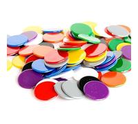 JEYORZY 100 Pezzi Segna Tombola, Gettoni Plastica, Fiches da bingo, Fiches da Bingo Colorate, contatori di plastica che contano fiches colorate, per Esercizi o Giochi di Matematica, colore casuale