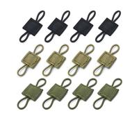 JEYORZY 12pcs Tactical Retainer,Accessori per Zaino Gilet Tattico Molle,Accessori del sistema Molle Per Lo Zaino Tattico Vest(nero, cachi, verde)