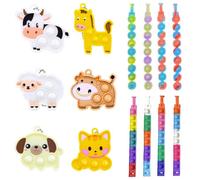 JEYORZY 14 pcs Mini Pop It Fidget Toy Portachiavi, Colorato Silicone Spremere Pop Bubble Giocattoli Sensoriali, Poppet Bubble Giocattoli Antistress per Autismo Sollievo dallo Stress, Bambini Adulti