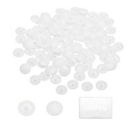 JEYORZY 150 Pcs Tappi a Vite Rotondi in Plastica Bianca, Coprivite con Incasso a Croce, Cappucci Protettivi Universali per Mobili e Dadi Decorativi