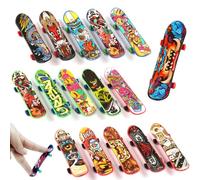 JEYORZY 16 Pezzi Mini Skateboard da Dito per Bambini, Skateboard Finger, Mini Skate Board Professionale per Dita, per Giocare o Come Decorazione (Modelli Casuali)