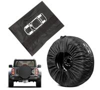 JEYORZY 1pcs Borsa Pneumatici Auto, Copertura Della Ruota di Scorta, Copertura per Pneumatici, Copri Gomme, Auto Ruota Copertura, Borsa per Pneumatici, Borsa per pneumatici di scorta per auto, Nero, L