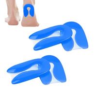 JEYORZY 2 Paia Talloniera in Silicone, Talloniera in Silicone per Tallonite, Talloniera Gel Confortevole Morbido Talloniera, Tallone in silicone per Plantar Fasciite, Tallone e Dolori di Achille-Blu