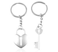 JEYORZY 2 pcs portachiavi donna, portachiavi personalizzato, portachiavi coppia, Portachiavi a forma di cuore Portachiavi per auto Portachiavi Regalo per coppie, San Valentino, Natale portachiavi