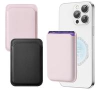 JEYORZY 2 pcs Portafoglio Magnetico da Cellulare per iPhone con Tasca Adesiva in Silicone per Tessere, Portafoglio portacarte, Carte e Badge - Pratico Porta Carte di Credito - Adatto per Cover