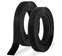 JEYORZY 2 pezzi Nastro Adesivo a Strappo, Nastro Autoadesivo Extra Forte, Nastro Adesivo a Strappo biadesivo, Feltro Adesivo Forte, per Tessuto Mantiene Cuscini del Divano e Tappeti (nero, 2cm*1m)