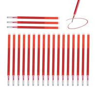 JEYORZY 20 Pezzi Ricariche di Ricambio, Confezione Ricariche, Compatibile con PIlot Frixion, Rosso, 0,7 mm, Penna Roller Cancellabile, Inchiostro Termosensibile, Ricarica Sostituibile