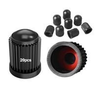 JEYORZY 20 pezzi Tappi per valvole auto, per valvole auto, moto, rimorchi e biciclette, tappi per auto gomme, tappino bici, cappuccio valvola, tappi pneumatici auto