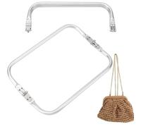 JEYORZY 2pcs Chiusura per Borsa, Chiusura Borsa Uncinetto, Chiusura a Bacio per Borse, Borsa a Forma di U Manico Interno, Manico Borsa Cornice per Uncinetto, Borsa in Alluminio a Forma di "U"per Borsa