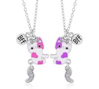 JEYORZY 2pcs Collana dell'amicizia, Collane Bff, Collana Amicizia, Collana del Migliore Amico, Collana con Ciondolo Gatto per Coppie, Collana con Ciondolo Puzzle, per Regalo di Compleanno per Migliori