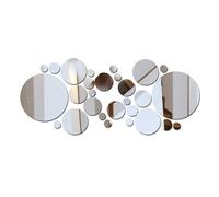 JEYORZY 32 Pezzi Adesivo Specchio Rotondo, Acrilico Specchio Adesivo Parete Removibile Specchio Da Parete Per Cerchi Stereo 3D, DIY Decorazione Per Parete Per Bagno, Stanza, Soggiorno, Guardaroba