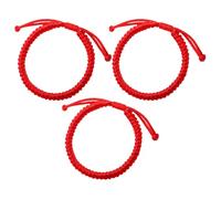 JEYORZY 3x Bracciale Portafortuna Donna, Filo Rosso Del Destino, Braccialetti Rossi, Regalo Amica, Regali Di Coppia, Bracciale Filo Rosso Del Destino, Rossa Braccialetti Fortunati, Regali Natale Donna