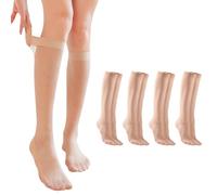 JEYORZY 4 Paia Gambaletti Donna, Calze Gambaletti Elevata Elasticità Gambaletto Trasparente Tinta Unita Calze Gambaletti, Leggeri e confortevoli Tutti i giorni Taglia unica, per Ragazze, della carne