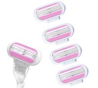 JEYORZY 4 pcs Lamette di Ricambio Premium per Rasoio da Donna, Lamette Donnai Lame a 3 Strati con Striscia Lubrificante, Compatibili con Manici Standard, per una Rasatura Profonda e Duratura