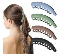 JEYORZY 4 pcs Mollette a banana per donne, Fermagli per capelli a banana, Banana Clip pettine per Capelli, per capelli spessi, carine per ragazze, per capelli sottili - Regali di San Valentino