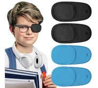 JEYORZY 4pcs copriocchi per occhiali, copertura per occhiali in tessuto non tessuto, grandetaglia per occhi medici per coprire l'occhio sinistro destro per occhio pigro ambliopia migliorare strabismo