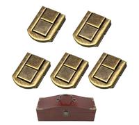 JEYORZY 5 Pezzi Bronzo Hasp, Ganci Di Bloccaggio Anticati, Tonalità Bronzo Hasp, Gancio Di Chiusura Hasp Antico, Per Scatola Di Legno Portagioie Armadio Accessori