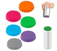 JEYORZY 6 Colori Tappi per Lattine,Tappi per Lattine Bibite, Tappi per Lattine in Silicone, Lattine per Bevande Tappi, Compatibile con la Maggior Parte delle Lattine