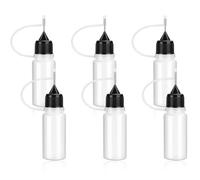 JEYORZY 6 pcs Applicatore Di Colla, bottiglie di applicatore a punta di precisione, dosatore con punta ad ago, bottiglia dosatrice, Bottiglia Squeeze, bottiglia di plastica, 15ml Flacone Contagocce
