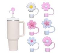 JEYORZY 6 Pezzi Copri Cannuccia per Accessori Stanley Cup,Copri Cannuccia Riutilizzabile,10 mm,Accessori Stanley Cup,Copri Tappo in Silicone per Bicchiere Stanley 30 e 40 Oz