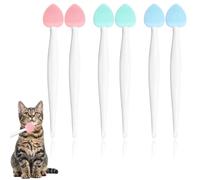 JEYORZY 6 Pezzi Detergente per Il Mento del Gatto,Spazzola per Il Mento del Gatto,Scrubber in Silicone per la Pulizia del Mento del Gatto,Rimuove Delicatamente i Punti Neri Sul Mento del Gatto