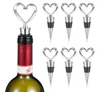 JEYORZY 6 Tappi per Bottiglie Vino, Tappo Vino Tappi per Bottiglie di Vino per San- per Ospiti, Tappo per Spumante Riutilizzabili a Prova di Perdite Adatto per Vino Rosso, Champagne, Vino Frizzante