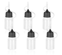 JEYORZY 6pcs Applicatore di Colla, Applicatore di Precisione, Bottiglie Plastica, Flacone Contagocce, Squeezer Bottle, Applicatore Punta Ago, Bottigliette Applicatore Colla, Bottigliette con Punta Ago