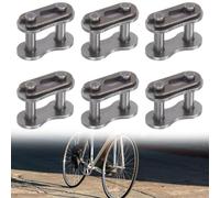 JEYORZY 6pcs Catena Master Connettore Link Roller, Collegamento a Catena Maglie Connettore Giunto per Motocicletta, Robusti Maglia Principale Catena d'Argento Master Link, per Motociclo Mini Bici, 428