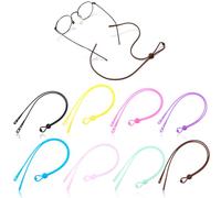 JEYORZY 8 Pezzi cinghie per occhiali da sole senza coda, in silicone, universali, Occhiali 8 colori, catena antirottura per occhiali da esterno, catena per occhiali multicolore per sport all'aperto