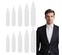 JEYORZY Collare Rigido per Camicie: 10 Pezzi, Tendicollo in Plastica, Colletto Stecca in Plastica, per Colletto della Camicia, Sempre Ben posizionato, Mantiene la Forma del Collo della Tua Camicia
