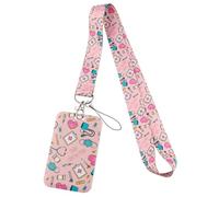 JEYORZY Porta Badge con Cordino - Ideale per ID Cards e Cellulare - Perfetto per Medici, Infermieri, Uffici, Scuole - Design Unisex Donna e Uomo - 1 Pezzo
