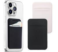 JEYORZY Set da 2 supporti tessili per carte di credito con tasca per smartphone Android e adesivo per retro del telefono: perfetti per portare le tue carte e documenti sempre con te!