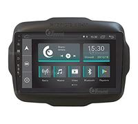 Jf Sound car audio system Autoradio Custom Fit per Jeep Renegade Android GPS Bluetooth WiFi Dab USB Full HD Touchscreen Display 9", Nero
