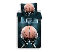 JFabrics Biancheria da letto motivo basket, 140 x 200 cm, in cotone
