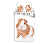 JFabrics Parure da letto in 100% cotone, copripiumino + federa per cuscino a criceto