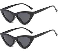 JFAN Occhi Di Gatto Occhiali Da Sole Donna Vintage Clout Goggles Cerniere In Metallo Bicchieri Retro Eyewear Integrato UV Caramelle Colorate Stampa leopardo,C
