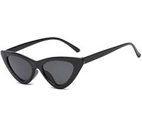 JFAN Occhi Di Gatto Occhiali Da Sole Donna Vintage Clout Goggles Cerniere In Metallo Bicchieri Retro Eyewear Integrato UV Caramelle Colorate Stampa leopardo,nero