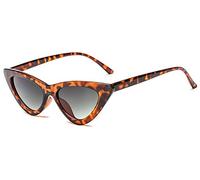 JFAN Occhi Di Gatto Occhiali Da Sole Donna Vintage Clout Goggles Cerniere In Metallo Bicchieri Retro Eyewear Integrato UV Caramelle Colorate Stampa leopardo,leopardo