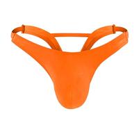 JFAN Perizoma Uomo Jockstrap Intimo Vita Bassa Perizomi G-String e Tanga Classico da Uomo Confortevole Slip Tanga String Thong Sospensorio Maschile Traspirante,Arancione