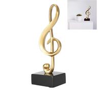 JFangZHZH Statuetta Nota Musicale in Resina,Scultura Moderna per Casa, Ufficio o Libreria, Decorazione Elegante per Appassionati di Musica, Compleanni o Matrimoni