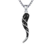 JFASHOP Cornicello - Collana in argento Sterling 925, ciondolo portafortuna italiano, gioiello protettivo, unisex, regalo per uomo e donna