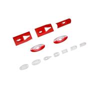 JfdLbv Copertura for Luce a LED Adatta for Aereo RC Modello 90mm Ares 3D EDF Jet(Red)