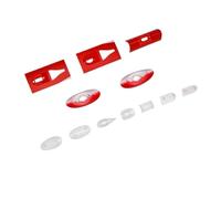 JfdLbv Copertura for Luce a LED Adatta for Aereo RC Modello 90mm Ares 3D EDF Jet(Red)